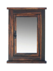 D&E Wood Primitive Recessed Mission Medicine Cabinet