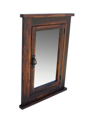D&E Wood Primitive Recessed Mission Medicine Cabinet
